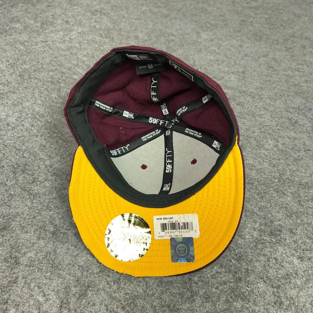 Minnesota Gophers Mens Hat 7 1/8 Fitted Maroon Gold Embroidered Cap Wool 59Fifty